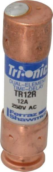 Ferraz Shawmut - 160 VDC, 250 VAC, 12 Amp, Time Delay General Purpose Fuse - Clip Mount, 50.8mm OAL, 20 at DC, 200 at AC kA Rating, 9/16" Diam - Makers Industrial Supply