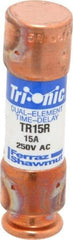 Ferraz Shawmut - 160 VDC, 250 VAC, 15 Amp, Time Delay General Purpose Fuse - Clip Mount, 50.8mm OAL, 20 at DC, 200 at AC kA Rating, 9/16" Diam - Makers Industrial Supply