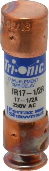 Ferraz Shawmut - 160 VDC, 250 VAC, 17.5 Amp, Time Delay General Purpose Fuse - Clip Mount, 50.8mm OAL, 20 at DC, 200 at AC kA Rating, 9/16" Diam - Makers Industrial Supply