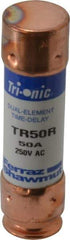 Ferraz Shawmut - 250 VAC/VDC, 50 Amp, Time Delay General Purpose Fuse - Clip Mount, 76.2mm OAL, 20 at DC, 200 at AC kA Rating, 13/16" Diam - Makers Industrial Supply