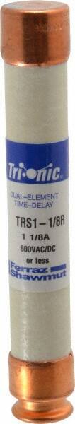 Ferraz Shawmut - 600 VAC/VDC, 1.13 Amp, Time Delay General Purpose Fuse - Clip Mount, 127mm OAL, 20 at DC, 200 at AC kA Rating, 13/16" Diam - Makers Industrial Supply