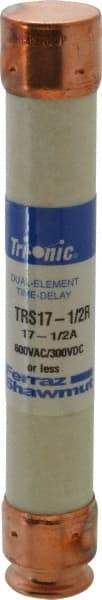 Ferraz Shawmut - 300 VDC, 600 VAC, 17.5 Amp, Time Delay General Purpose Fuse - Clip Mount, 127mm OAL, 20 at DC, 200 at AC kA Rating, 13/16" Diam - Makers Industrial Supply