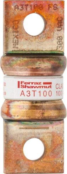 Ferraz Shawmut - 160 VDC, 300 VAC, 100 Amp, Fast-Acting General Purpose Fuse - Bolt-on Mount, 2-5/32" OAL, 200 at AC, 50 at DC kA Rating, 13/16" Diam - Makers Industrial Supply