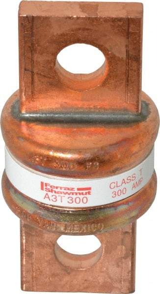 Ferraz Shawmut - 160 VDC, 300 VAC, 300 Amp, Fast-Acting General Purpose Fuse - Bolt-on Mount, 2-3/4" OAL, 200 at AC, 50 at DC kA Rating, 1-21/64" Diam - Makers Industrial Supply