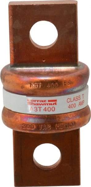 Ferraz Shawmut - 160 VDC, 300 VAC, 400 Amp, Fast-Acting General Purpose Fuse - Bolt-on Mount, 2-3/4" OAL, 200 at AC, 50 at DC kA Rating, 1-21/64" Diam - Makers Industrial Supply