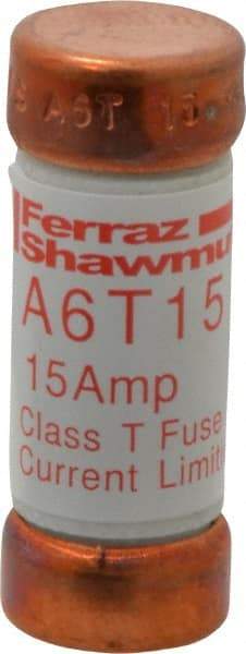 Ferraz Shawmut - 300 VDC, 600 VAC, 15 Amp, Fast-Acting General Purpose Fuse - Clip Mount, 1-1/2" OAL, 100 at DC, 200 at AC kA Rating, 9/16" Diam - Makers Industrial Supply