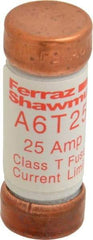 Ferraz Shawmut - 300 VDC, 600 VAC, 25 Amp, Fast-Acting General Purpose Fuse - Clip Mount, 1-1/2" OAL, 100 at DC, 200 at AC kA Rating, 9/16" Diam - Makers Industrial Supply