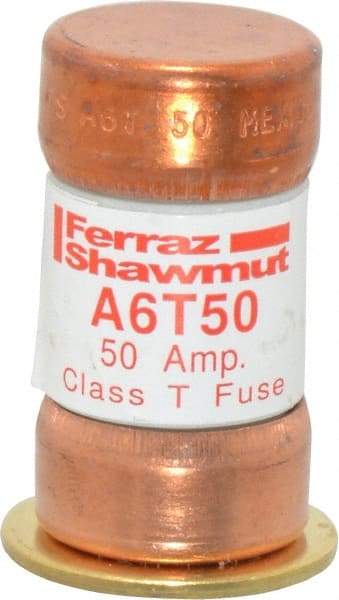 Ferraz Shawmut - 300 VDC, 600 VAC, 50 Amp, Fast-Acting General Purpose Fuse - Clip Mount, 1-9/16" OAL, 100 at DC, 200 at AC kA Rating, 13/16" Diam - Makers Industrial Supply