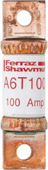 Ferraz Shawmut - 300 VDC & 600 VAC, 100 Amp, Fast-Acting General Purpose Fuse - Bolt-on Mount, 75mm OAL, 100 at DC, 200 at AC kA Rating, 13/16" Diam - Makers Industrial Supply