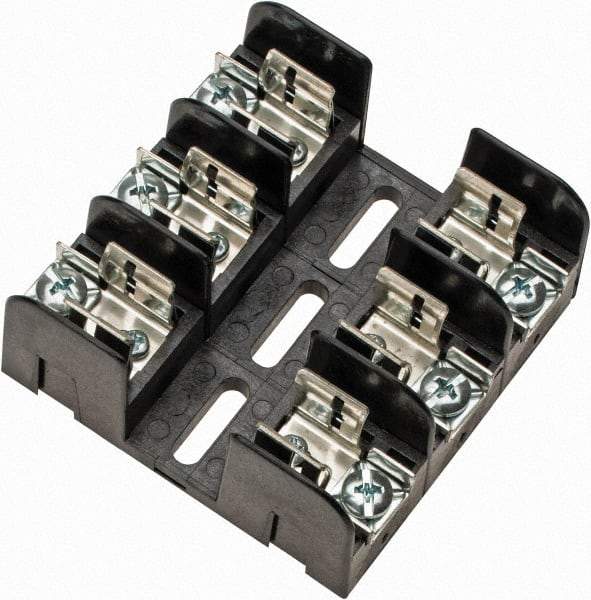 Ferraz Shawmut - 3 Pole, 250 VAC/VDC, 30 Amp, Screw Mount Fuse Block - 3 Inch Long x 3 Inch Wide x 1.38 Inch High Block - Makers Industrial Supply