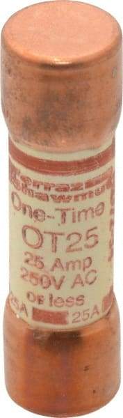 Ferraz Shawmut - 250 VAC/VDC, 25 Amp, Fast-Acting General Purpose Fuse - Clip Mount, 50.8mm OAL, 20 at DC, 50 at AC kA Rating, 9/16" Diam - Makers Industrial Supply