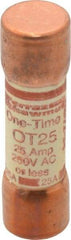 Ferraz Shawmut - 250 VAC/VDC, 25 Amp, Fast-Acting General Purpose Fuse - Clip Mount, 50.8mm OAL, 20 at DC, 50 at AC kA Rating, 9/16" Diam - Makers Industrial Supply