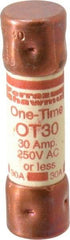 Ferraz Shawmut - 250 VAC/VDC, 30 Amp, Fast-Acting General Purpose Fuse - Clip Mount, 50.8mm OAL, 20 at DC, 50 at AC kA Rating, 9/16" Diam - Makers Industrial Supply