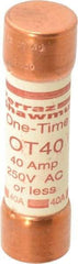 Ferraz Shawmut - 250 VAC/VDC, 40 Amp, Fast-Acting General Purpose Fuse - Clip Mount, 76.2mm OAL, 20 at DC, 50 at AC kA Rating, 13/16" Diam - Makers Industrial Supply