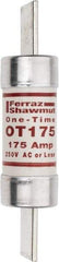 Ferraz Shawmut - 250 VAC/VDC, 175 Amp, Fast-Acting General Purpose Fuse - Clip Mount, 7-1/8" OAL, 20 at DC, 50 at AC kA Rating, 1-9/16" Diam - Makers Industrial Supply