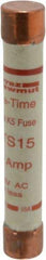 Ferraz Shawmut - 300 VDC, 600 VAC, 15 Amp, Fast-Acting General Purpose Fuse - Clip Mount, 127mm OAL, 20 at DC, 50 at AC kA Rating, 13/16" Diam - Makers Industrial Supply