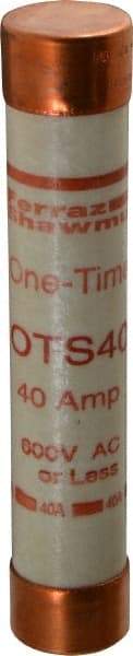 Ferraz Shawmut - 300 VDC, 600 VAC, 40 Amp, Fast-Acting General Purpose Fuse - Clip Mount, 5-1/2" OAL, 20 at DC, 50 at AC kA Rating, 1-1/16" Diam - Makers Industrial Supply