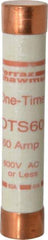 Ferraz Shawmut - 300 VDC, 600 VAC, 60 Amp, Fast-Acting General Purpose Fuse - Clip Mount, 5-1/2" OAL, 20 at DC, 50 at AC kA Rating, 1-1/16" Diam - Makers Industrial Supply