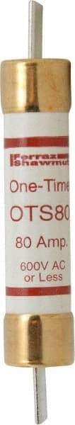 Ferraz Shawmut - 300 VDC, 600 VAC, 80 Amp, Fast-Acting General Purpose Fuse - Clip Mount, 7-7/8" OAL, 20 at DC, 50 at AC kA Rating, 1-5/16" Diam - Makers Industrial Supply