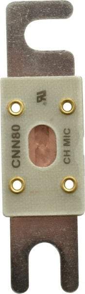 Ferraz Shawmut - 80 Amp Visible Link Flat Forklift & Truck Fuse - 125VAC, 48VDC, 3.18" Long x 0.75" Wide, Littelfuse CNN80, Bussman ANN80, Ferraz Shawmut CNN80 - Makers Industrial Supply