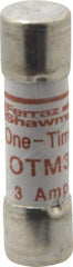 Ferraz Shawmut - 250 VAC, 3 Amp, Fast-Acting General Purpose Fuse - Clip Mount, 1-1/2" OAL, 10 at AC kA Rating, 13/32" Diam - Makers Industrial Supply