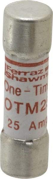 Ferraz Shawmut - 250 VAC, 25 Amp, Fast-Acting General Purpose Fuse - Clip Mount, 1-1/2" OAL, 10 at AC kA Rating, 13/32" Diam - Makers Industrial Supply