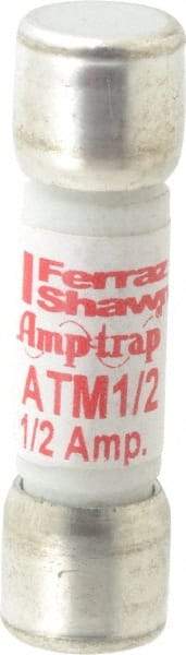 Ferraz Shawmut - 600 VAC/VDC, 0.5 Amp, Fast-Acting General Purpose Fuse - Clip Mount, 1-1/2" OAL, 100 at AC/DC kA Rating, 13/32" Diam - Makers Industrial Supply