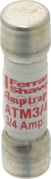 Ferraz Shawmut - 600 VAC/VDC, 0.75 Amp, Fast-Acting Midget Fuse - Clip Mount, 1-1/2" OAL, 100 at AC/DC kA Rating, 13/32" Diam - Makers Industrial Supply