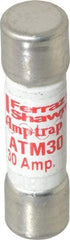 Ferraz Shawmut - 600 VAC/VDC, 30 Amp, Fast-Acting Midget Fuse - Clip Mount, 1-1/2" OAL, 100 at AC/DC kA Rating, 13/32" Diam - Makers Industrial Supply