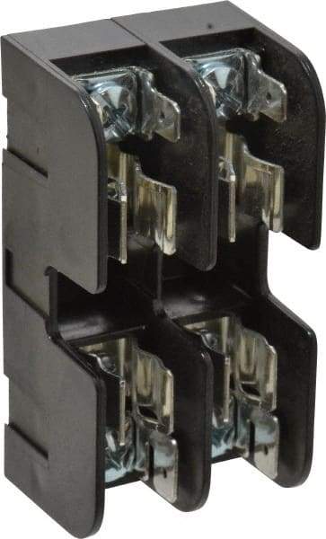 Ferraz Shawmut - 2 Pole, 10 to 14 AWG, 600 VAC/VDC, 30 Amp, DIN Rail Mount, Screw Mount Fuse Block - 13/32 Inch Diameter x 1-1/2 Inch Fuse Length, 3.04 Inch Long x 1.6 Inch Wide x 1.31 Inch High Block - Makers Industrial Supply