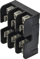 Ferraz Shawmut - 3 Pole, 14 to 6 AWG, 600 VAC/VDC, 30 Amp, DIN Rail Mount, Screw Mount Fuse Block - 13/32 Inch Diameter x 1-1/2 Inch Fuse Length, 3.04 Inch Long x 2.35 Inch Wide x 1.31 Inch High Block - Makers Industrial Supply