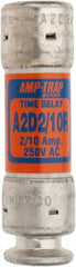 Ferraz Shawmut - 250 VAC/VDC, 0.2 Amp, Time Delay General Purpose Fuse - Clip Mount, 51mm OAL, 100 at DC, 200 at AC kA Rating, 9/16" Diam - Makers Industrial Supply