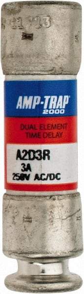 Ferraz Shawmut - 250 VAC/VDC, 3 Amp, Time Delay General Purpose Fuse - Clip Mount, 51mm OAL, 100 at DC, 200 at AC kA Rating, 9/16" Diam - Makers Industrial Supply