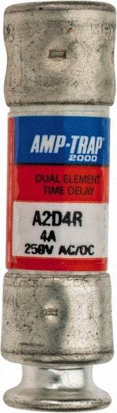 Ferraz Shawmut - 250 VAC/VDC, 4 Amp, Time Delay General Purpose Fuse - Clip Mount, 51mm OAL, 100 at DC, 200 at AC kA Rating, 9/16" Diam - Makers Industrial Supply