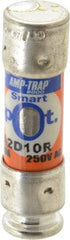 Ferraz Shawmut - 250 VAC/VDC, 10 Amp, Time Delay General Purpose Fuse - Clip Mount, 51mm OAL, 100 at DC, 200 at AC kA Rating, 9/16" Diam - Makers Industrial Supply