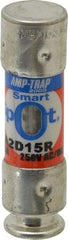 Ferraz Shawmut - 250 VAC/VDC, 15 Amp, Time Delay General Purpose Fuse - Clip Mount, 51mm OAL, 100 at DC, 200 at AC kA Rating, 9/16" Diam - Makers Industrial Supply