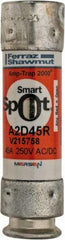 Ferraz Shawmut - 250 VAC/VDC, 45 Amp, Time Delay General Purpose Fuse - Clip Mount, 76mm OAL, 100 at DC, 200 at AC kA Rating, 13/16" Diam - Makers Industrial Supply