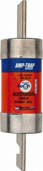 Ferraz Shawmut - 250 VAC/VDC, 500 Amp, Time Delay General Purpose Fuse - Clip Mount, 10-3/8" OAL, 100 at DC, 200 at AC kA Rating, 2-9/16" Diam - Makers Industrial Supply