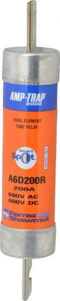 Ferraz Shawmut - 600 VAC/VDC, 200 Amp, Time Delay General Purpose Fuse - Clip Mount, 9-5/8" OAL, 100 at DC, 200 at AC kA Rating, 1-13/16" Diam - Makers Industrial Supply