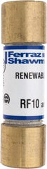 Ferraz Shawmut - 250 VAC, 10 Amp, Fast-Acting Renewable Fuse - Clip Mount, 51mm OAL, 10 at AC kA Rating, 9/16" Diam - Makers Industrial Supply