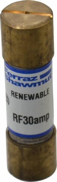 Ferraz Shawmut - 250 VAC, 30 Amp, Fast-Acting Renewable Fuse - Clip Mount, 51mm OAL, 10 at AC kA Rating, 9/16" Diam - Makers Industrial Supply