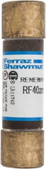 Ferraz Shawmut - 250 VAC, 40 Amp, Fast-Acting Renewable Fuse - Clip Mount, 76mm OAL, 10 at AC kA Rating, 13/16" Diam - Makers Industrial Supply