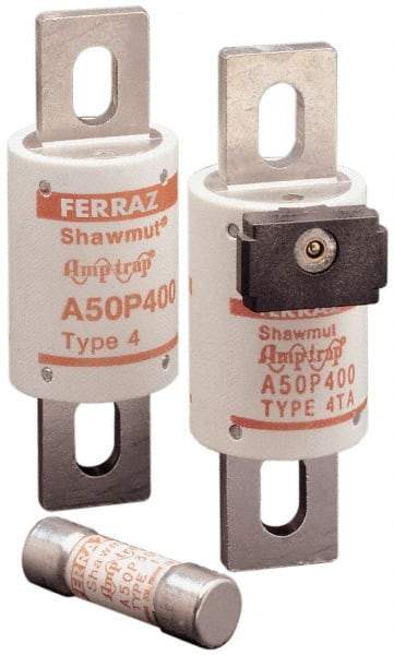 Ferraz Shawmut - 450 VDC, 500 VAC, 600 Amp, Fast-Acting Semiconductor/High Speed Fuse - Bolt-on Mount, 4-15/32" OAL, 100 at AC, 79 at DC kA Rating, 2" Diam - Makers Industrial Supply