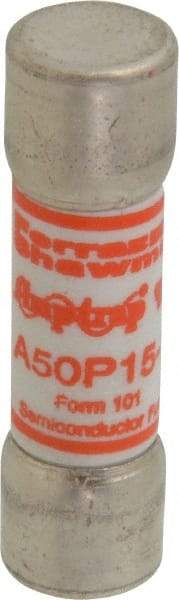 Ferraz Shawmut - 450 VDC, 500 VAC, 15 Amp, Fast-Acting Semiconductor/High Speed Fuse - Clip Mount, 50.8mm OAL, 100 at AC, 79 at DC kA Rating, 9/16" Diam - Makers Industrial Supply