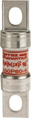 Ferraz Shawmut - 450 VDC, 500 VAC, 60 Amp, Fast-Acting Semiconductor/High Speed Fuse - Bolt-on Mount, 3-3/16" OAL, 100 at AC, 79 at DC kA Rating, 13/16" Diam - Makers Industrial Supply