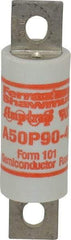 Ferraz Shawmut - 450 VDC, 500 VAC, 90 Amp, Fast-Acting Semiconductor/High Speed Fuse - Bolt-on Mount, 3-5/8" OAL, 100 at AC, 79 at DC kA Rating, 1" Diam - Makers Industrial Supply