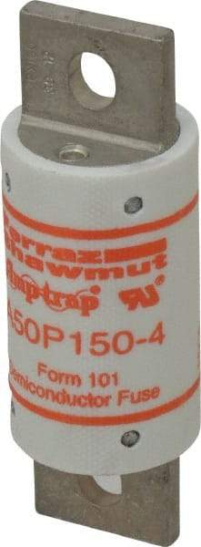 Ferraz Shawmut - 450 VDC, 500 VAC, 150 Amp, Fast-Acting Semiconductor/High Speed Fuse - Bolt-on Mount, 3-5/8" OAL, 100 at AC, 79 at DC kA Rating, 31mm Diam - Makers Industrial Supply