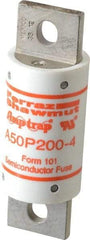 Ferraz Shawmut - 450 VDC, 500 VAC, 200 Amp, Fast-Acting Semiconductor/High Speed Fuse - Bolt-on Mount, 3-5/8" OAL, 100 at AC, 79 at DC kA Rating, 31mm Diam - Makers Industrial Supply