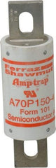 Ferraz Shawmut - 650 VDC, 700 VAC, 150 Amp, Fast-Acting Semiconductor/High Speed Fuse - Bolt-on Mount, 5-3/32" OAL, 100 at AC/DC kA Rating, 1-1/2" Diam - Makers Industrial Supply