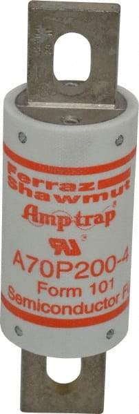 Ferraz Shawmut - 650 VDC, 700 VAC, 200 Amp, Fast-Acting Semiconductor/High Speed Fuse - Bolt-on Mount, 5-3/32" OAL, 100 at AC/DC kA Rating, 1-1/2" Diam - Makers Industrial Supply